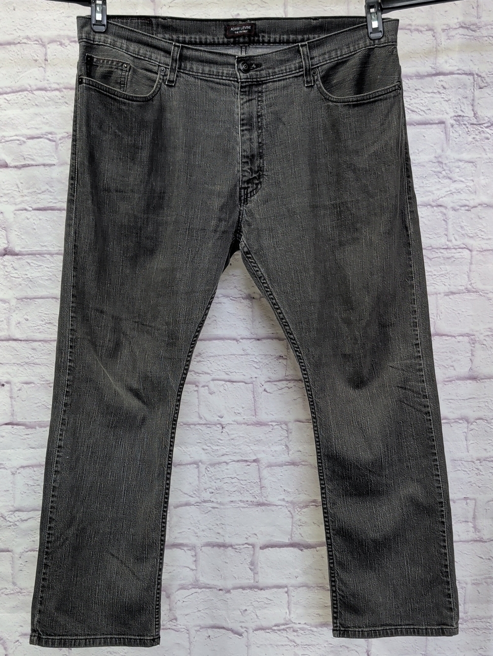 Adam Levine "The Patriot" Straight Jeans in Charcoal Gray Wash - Size 38X30